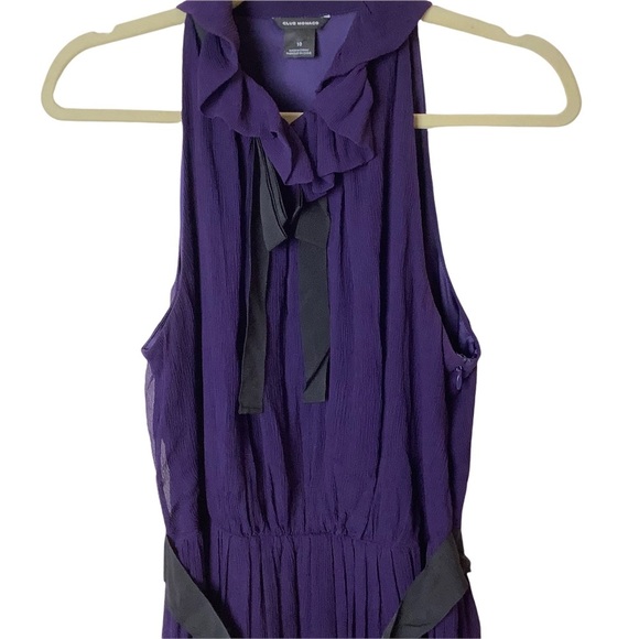 Club Monaco Deep Purple Sleeveless Midi Dress - Picture 3 of 9